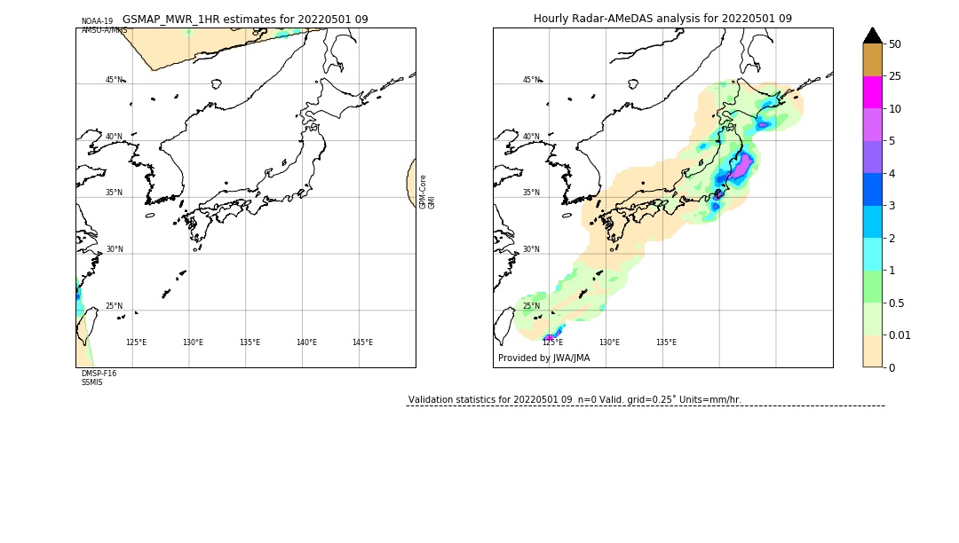 GSMaP MWR validation image. 2022/05/01 09