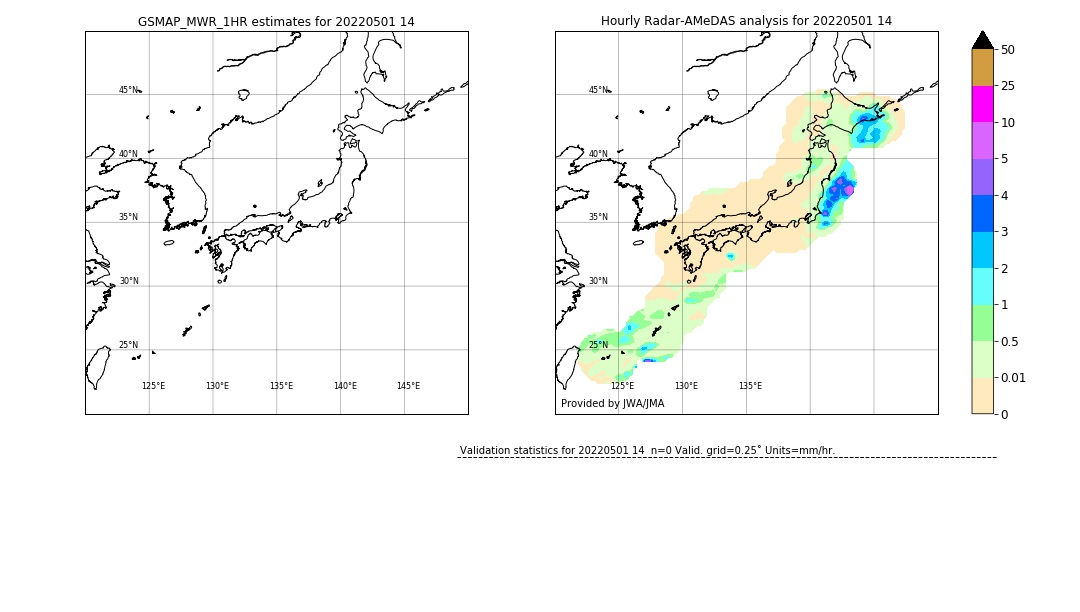 GSMaP MWR validation image. 2022/05/01 14