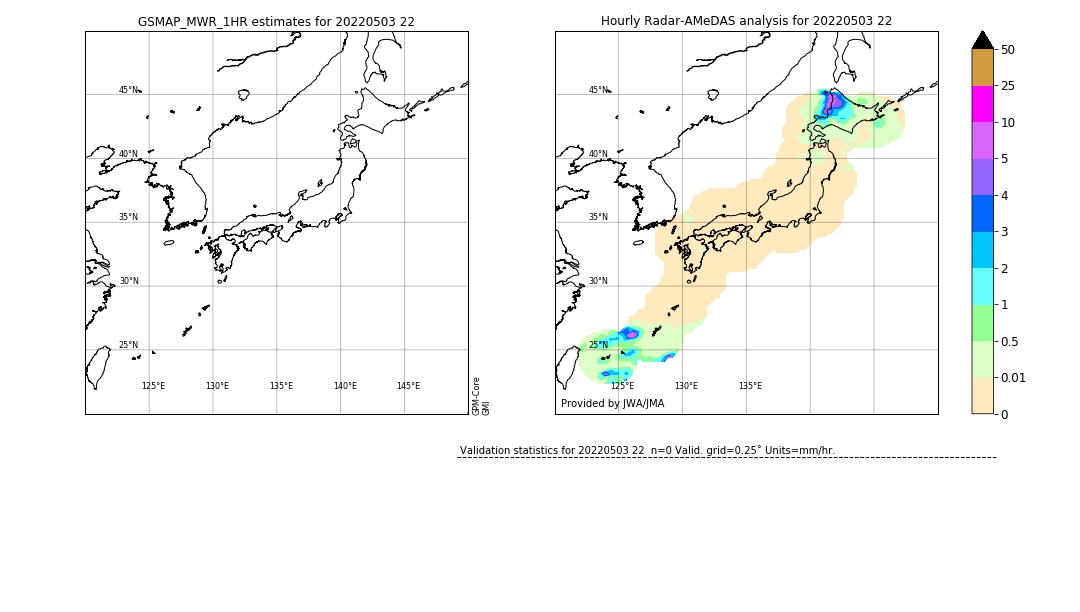 GSMaP MWR validation image. 2022/05/03 22