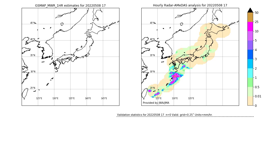 GSMaP MWR validation image. 2022/05/08 17