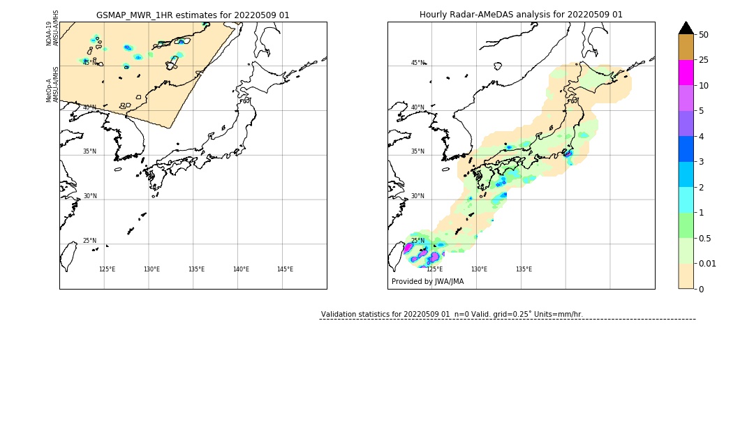 GSMaP MWR validation image. 2022/05/09 01