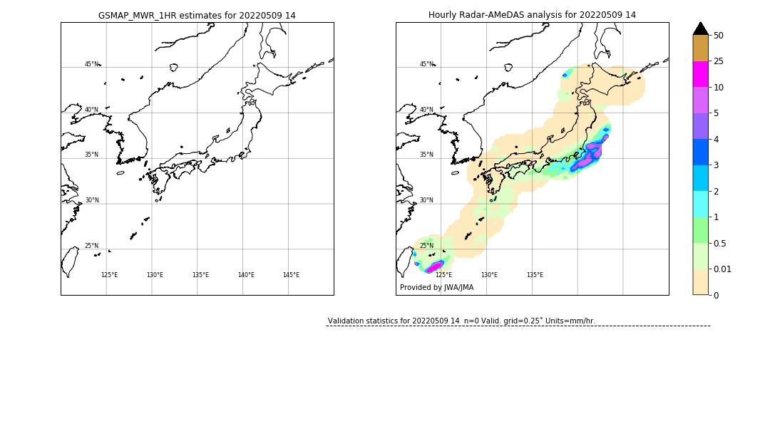 GSMaP MWR validation image. 2022/05/09 14