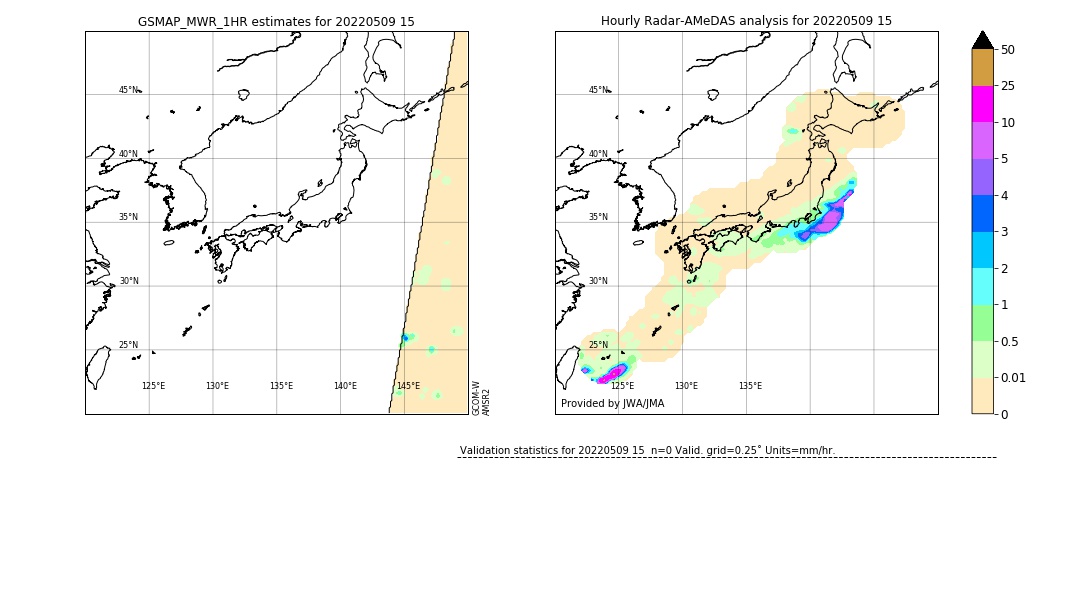 GSMaP MWR validation image. 2022/05/09 15