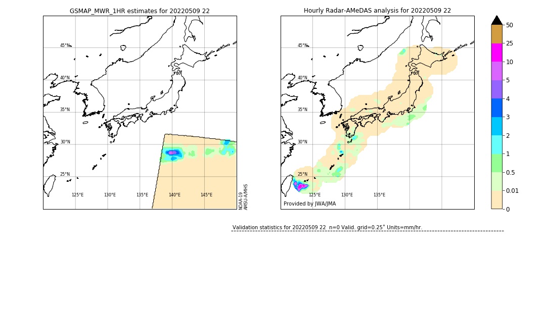 GSMaP MWR validation image. 2022/05/09 22