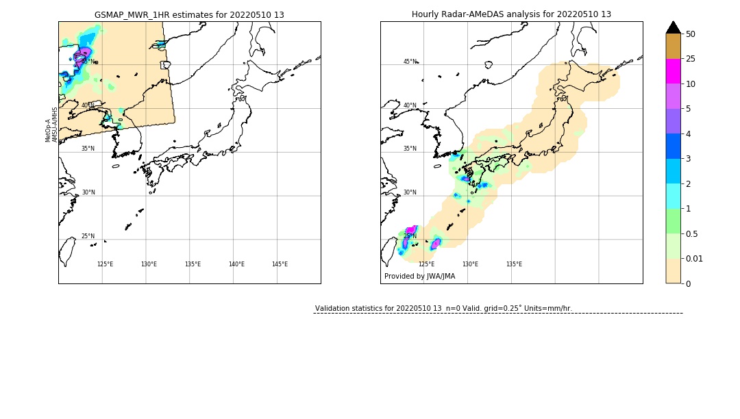 GSMaP MWR validation image. 2022/05/10 13