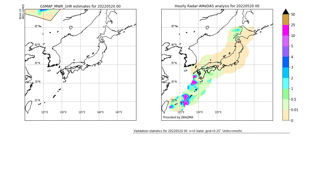 GSMaP MWR validation image. 2022/05/20 00