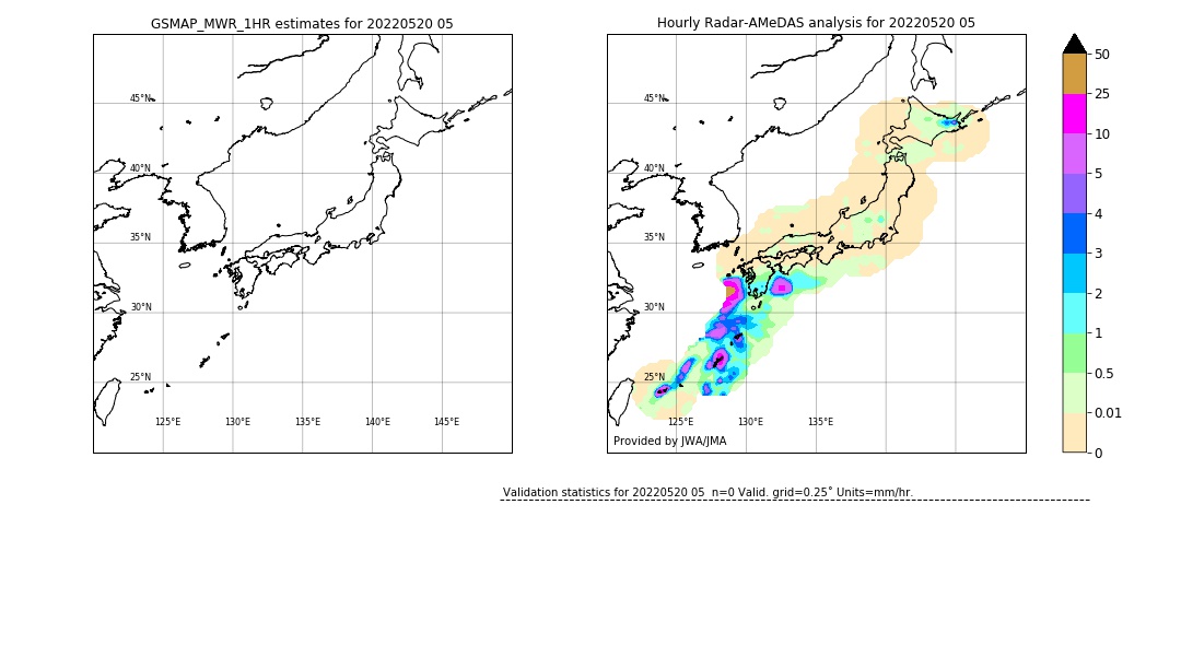 GSMaP MWR validation image. 2022/05/20 05