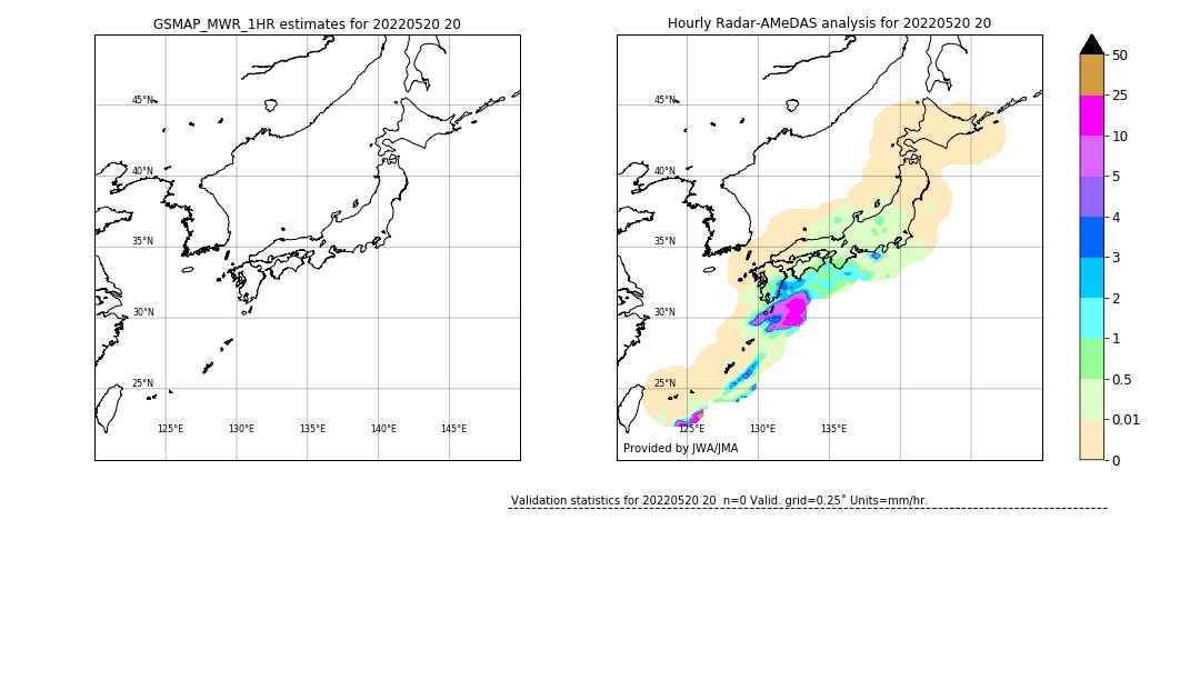 GSMaP MWR validation image. 2022/05/20 20