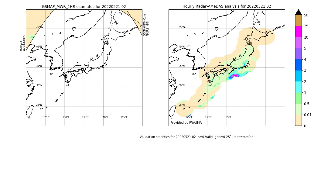 GSMaP MWR validation image. 2022/05/21 02