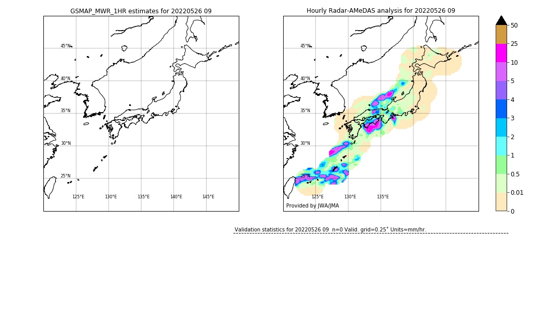 GSMaP MWR validation image. 2022/05/26 09