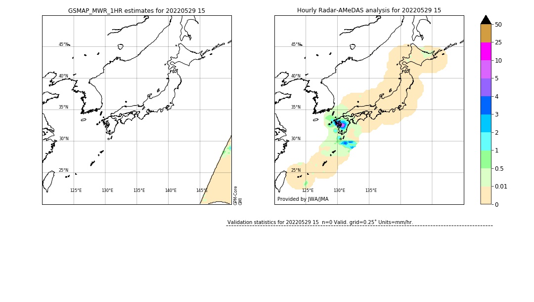 GSMaP MWR validation image. 2022/05/29 15