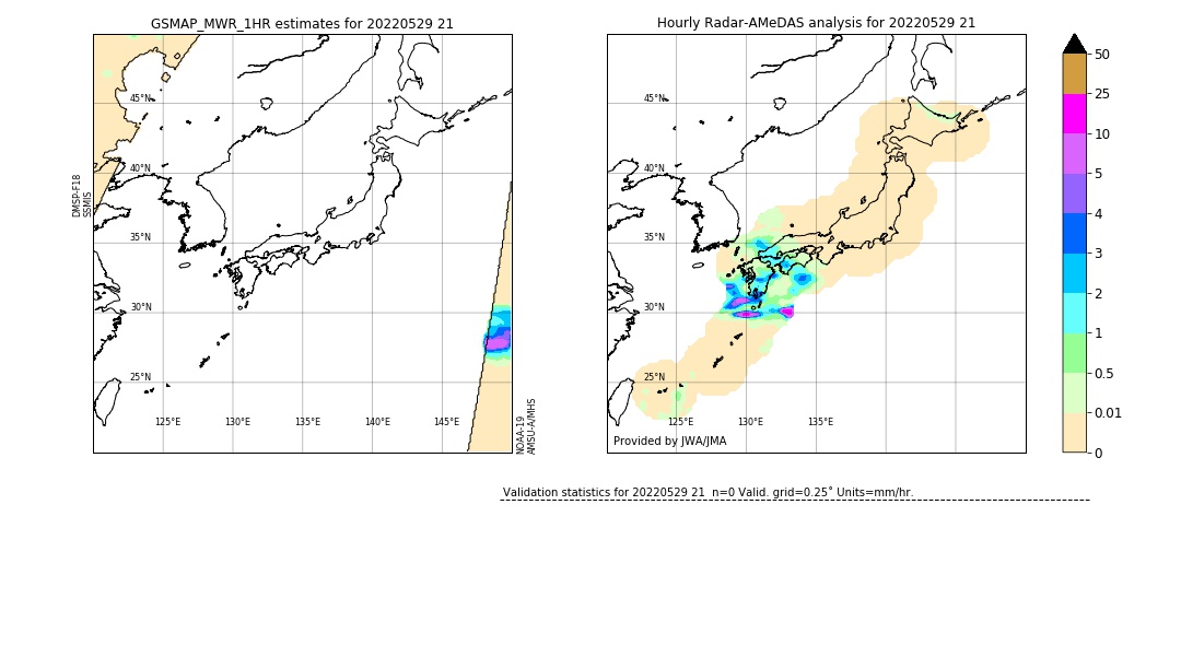 GSMaP MWR validation image. 2022/05/29 21