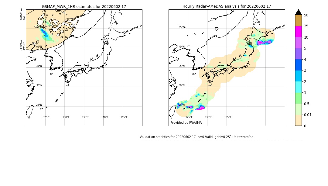 GSMaP MWR validation image. 2022/06/02 17