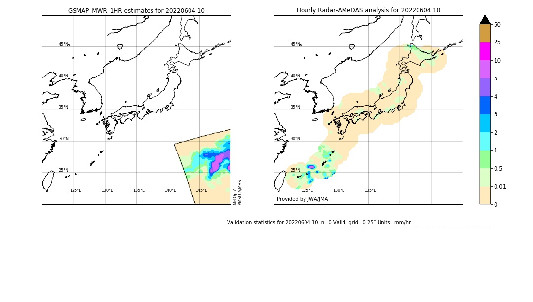 GSMaP MWR validation image. 2022/06/04 10