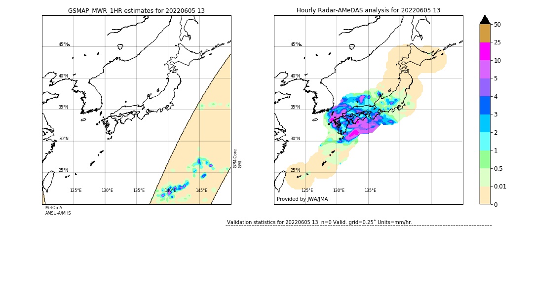 GSMaP MWR validation image. 2022/06/05 13