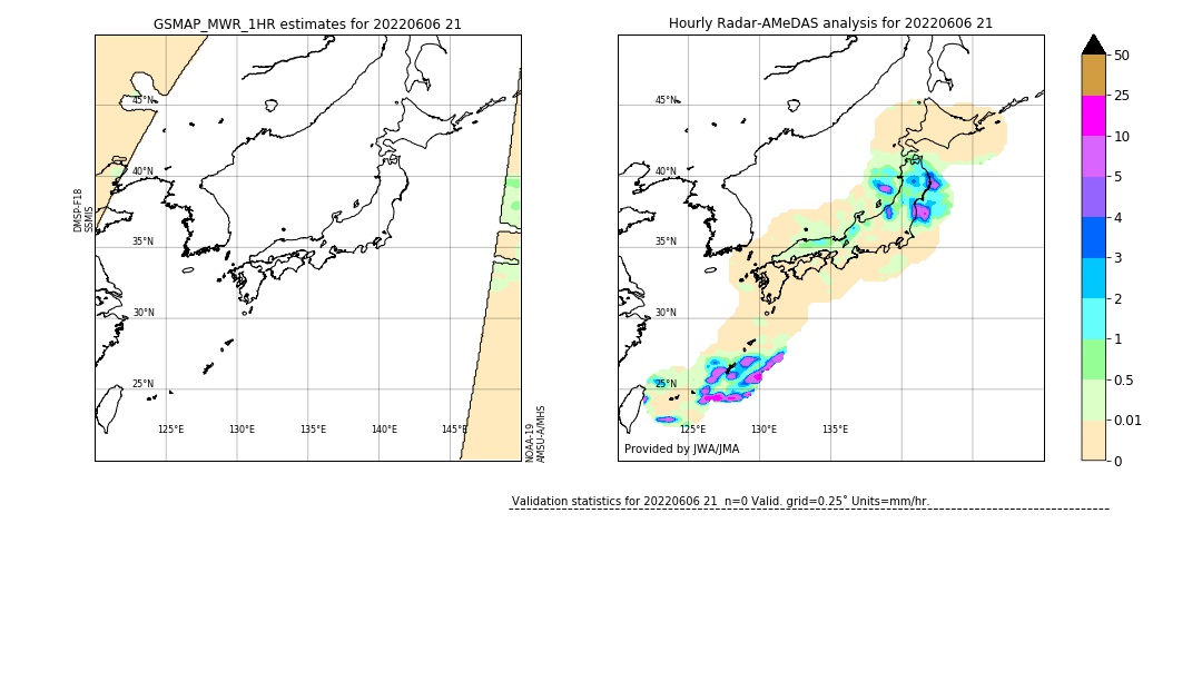 GSMaP MWR validation image. 2022/06/06 21