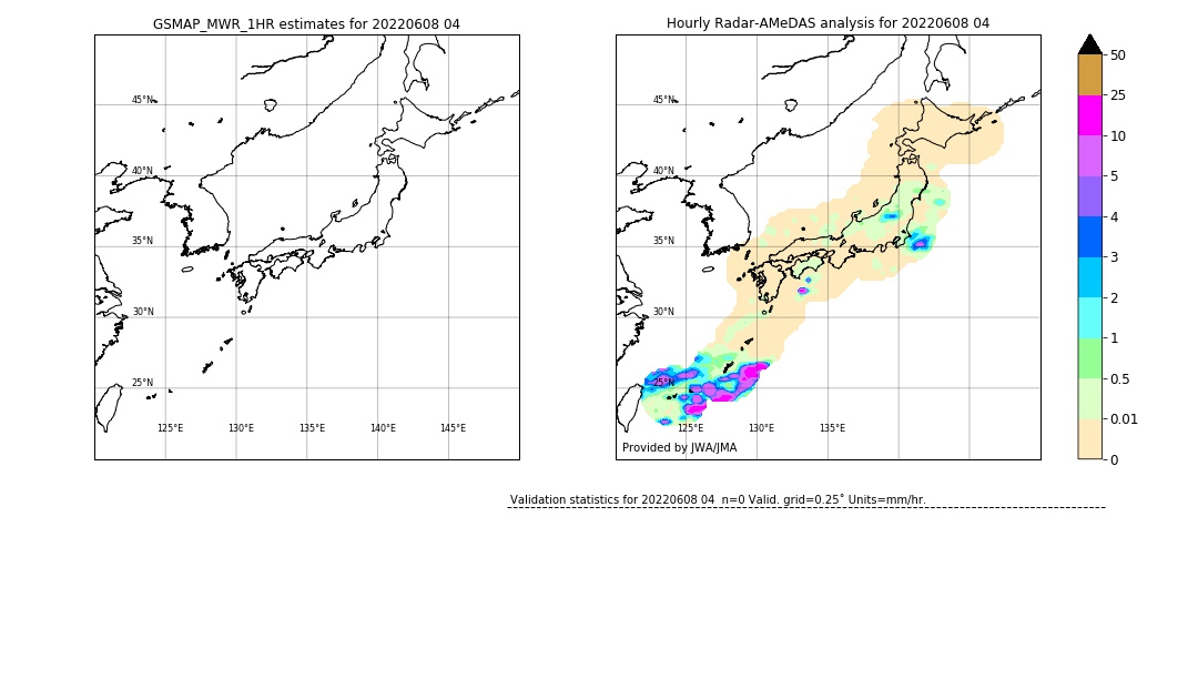 GSMaP MWR validation image. 2022/06/08 04