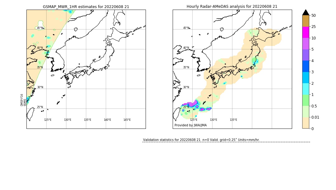 GSMaP MWR validation image. 2022/06/08 21