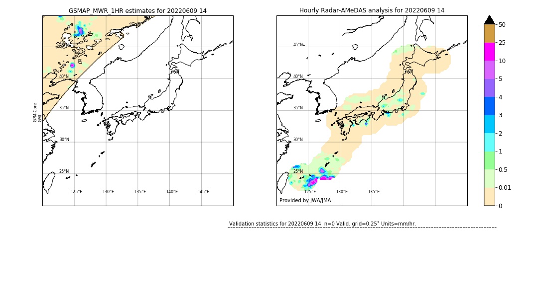 GSMaP MWR validation image. 2022/06/09 14