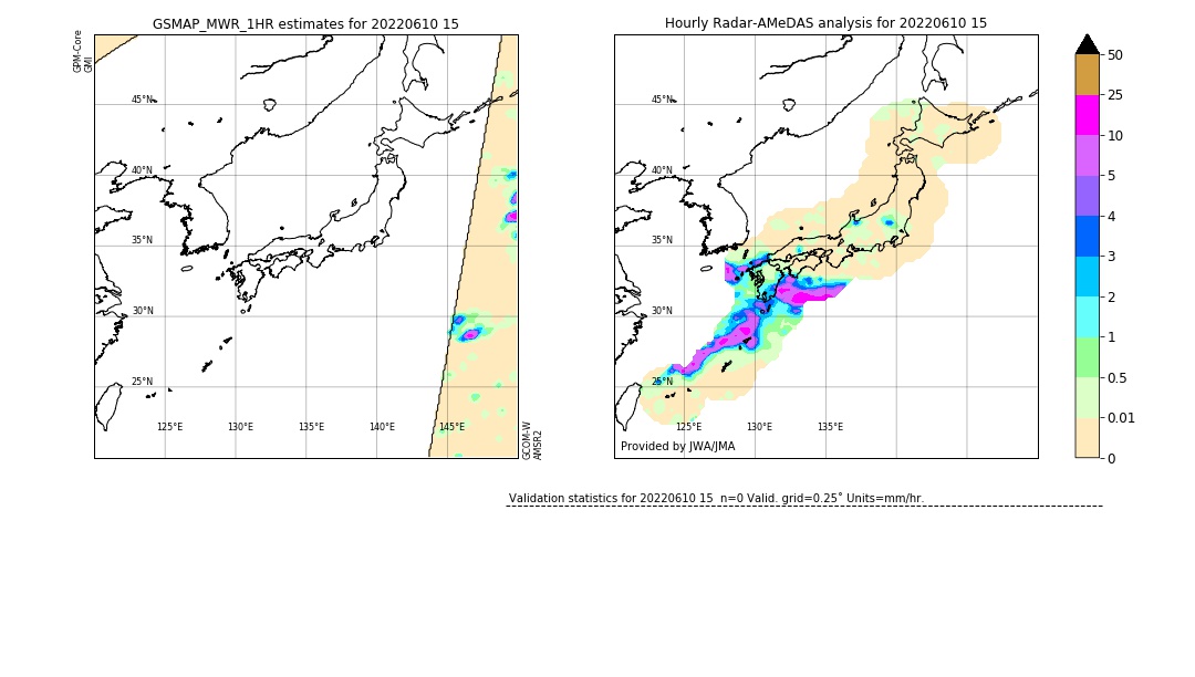 GSMaP MWR validation image. 2022/06/10 15