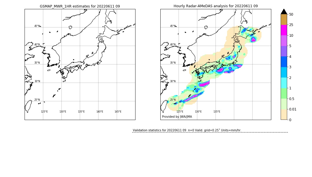 GSMaP MWR validation image. 2022/06/11 09