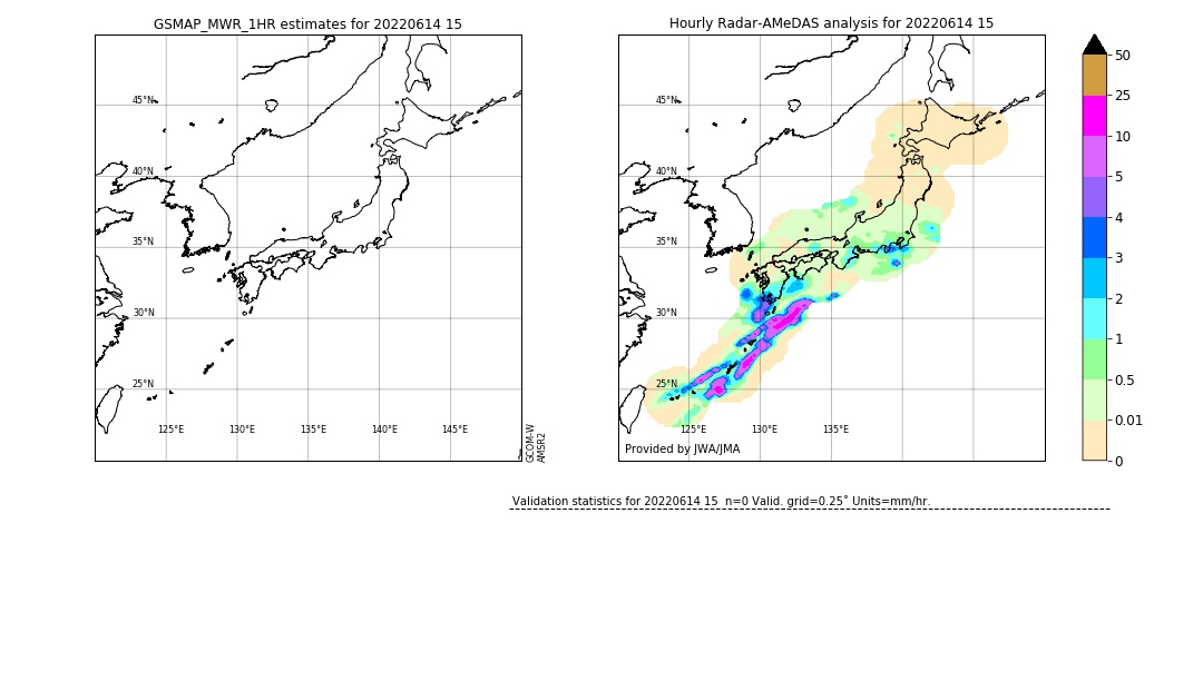 GSMaP MWR validation image. 2022/06/14 15