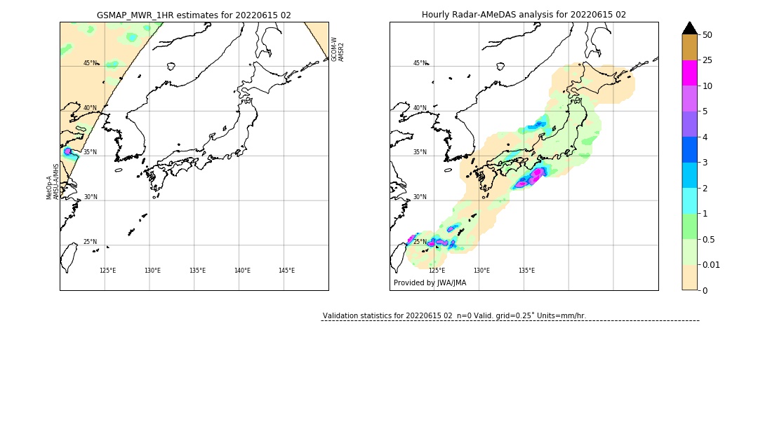 GSMaP MWR validation image. 2022/06/15 02