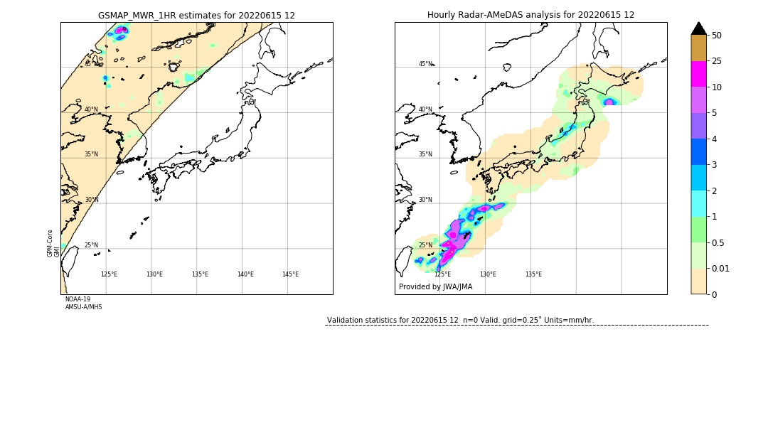 GSMaP MWR validation image. 2022/06/15 12