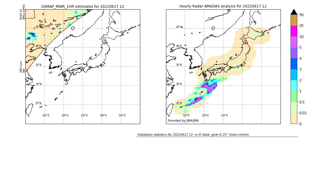 GSMaP MWR validation image. 2022/06/17 12