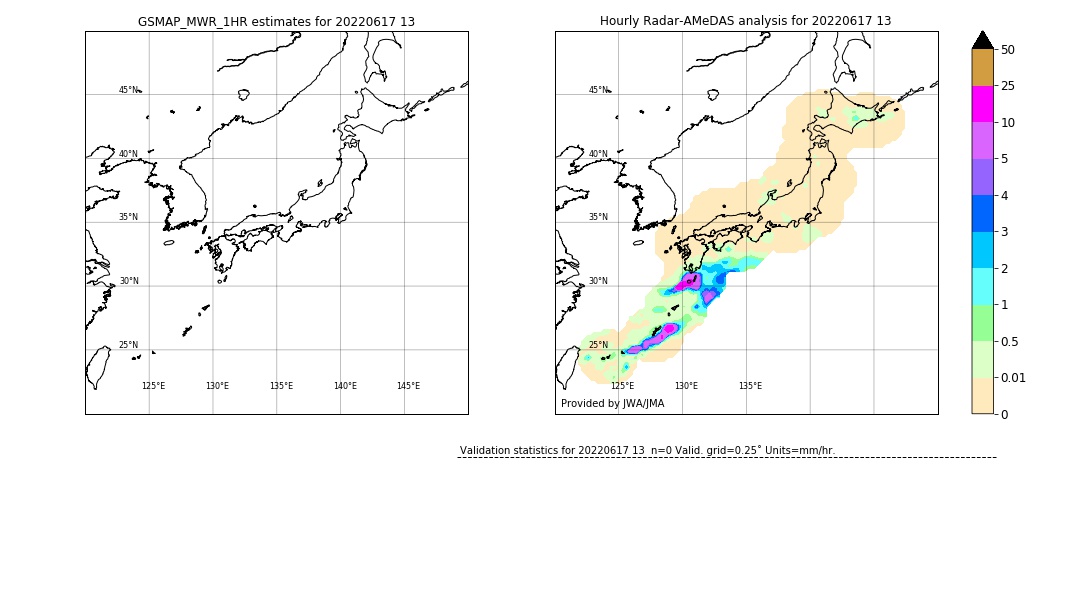 GSMaP MWR validation image. 2022/06/17 13