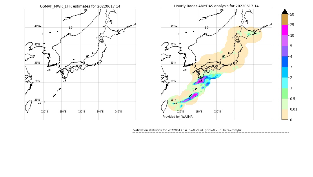 GSMaP MWR validation image. 2022/06/17 14