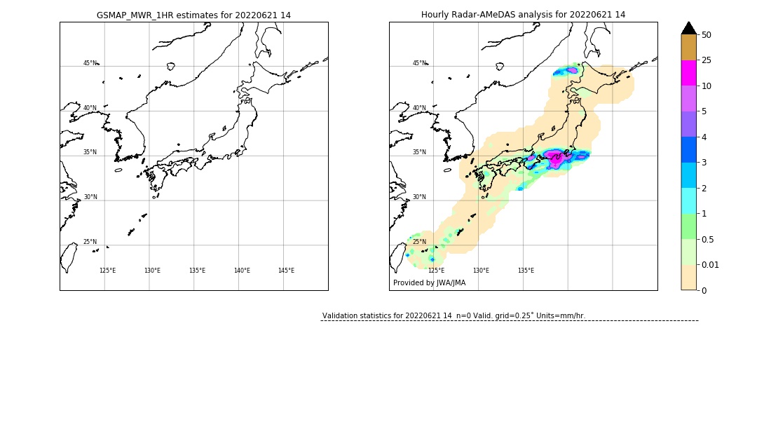 GSMaP MWR validation image. 2022/06/21 14