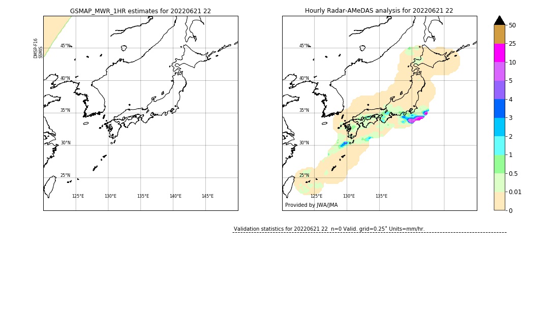 GSMaP MWR validation image. 2022/06/21 22