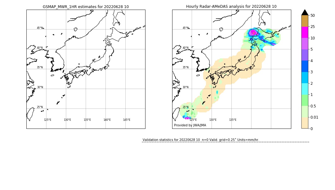 GSMaP MWR validation image. 2022/06/28 10