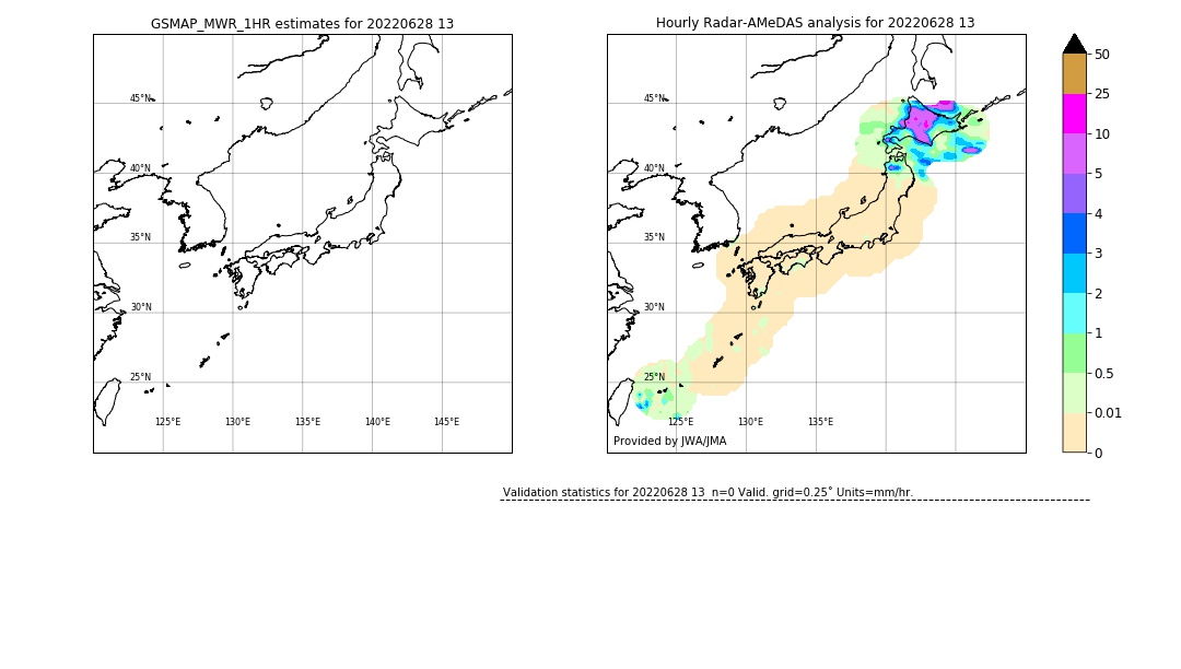 GSMaP MWR validation image. 2022/06/28 13