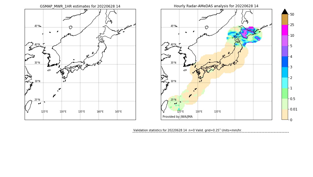 GSMaP MWR validation image. 2022/06/28 14