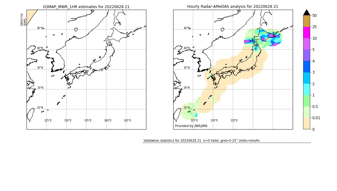 GSMaP MWR validation image. 2022/06/28 21