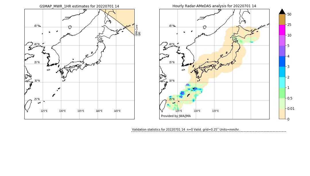 GSMaP MWR validation image. 2022/07/01 14