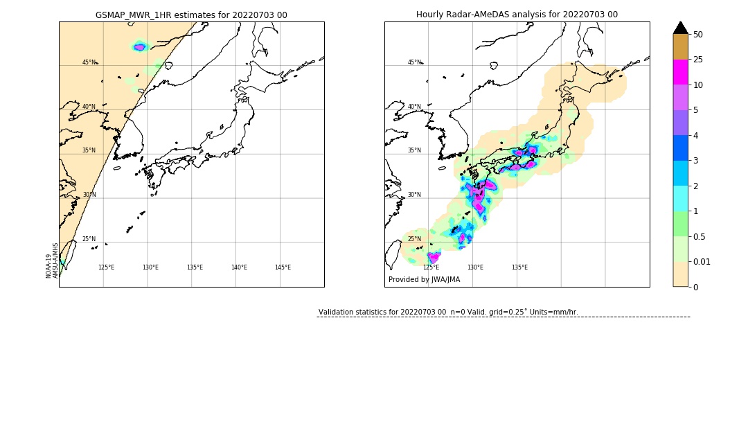 GSMaP MWR validation image. 2022/07/03 00