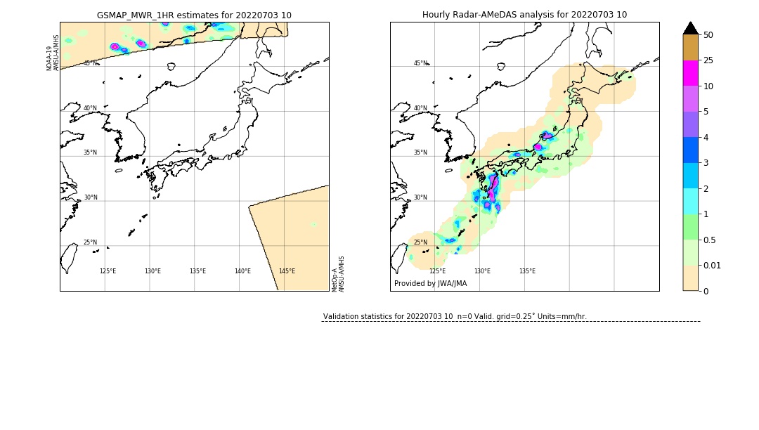 GSMaP MWR validation image. 2022/07/03 10