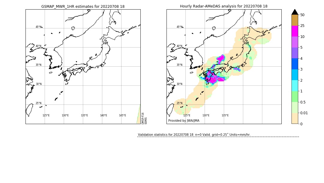 GSMaP MWR validation image. 2022/07/08 18