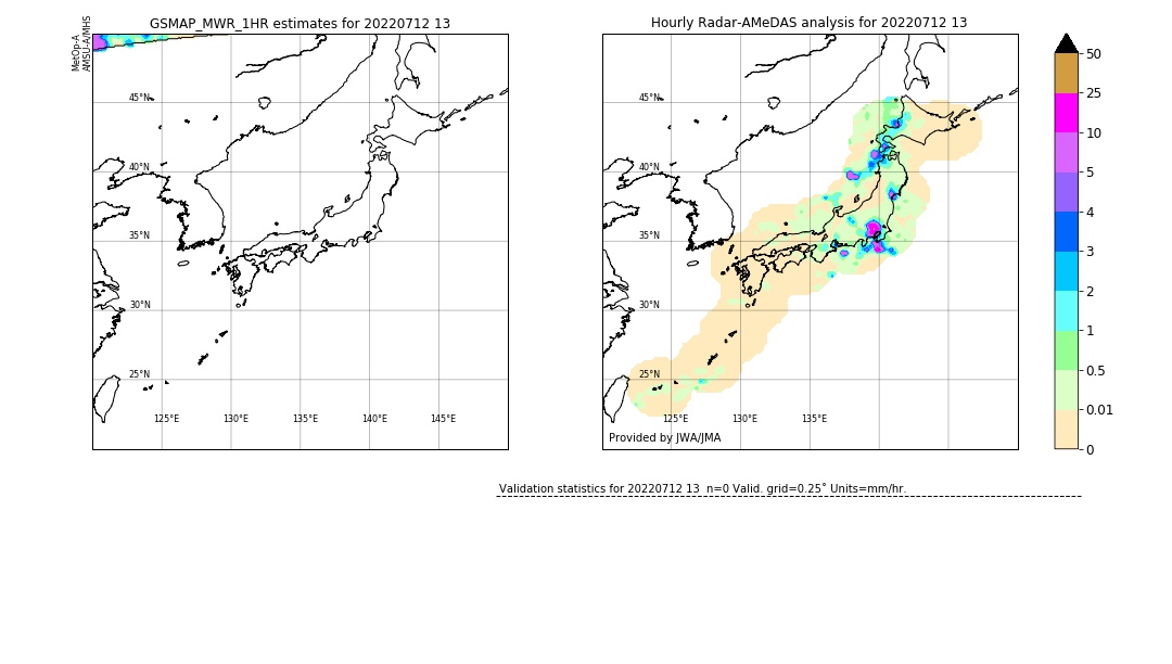 GSMaP MWR validation image. 2022/07/12 13