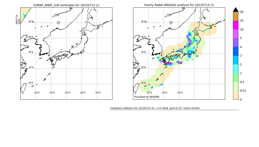 GSMaP MWR validation image. 2022/07/14 21