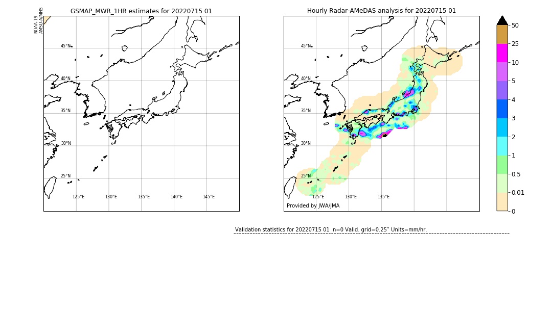 GSMaP MWR validation image. 2022/07/15 01