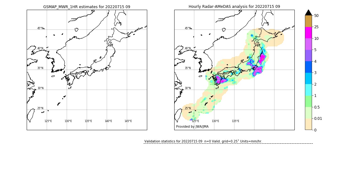 GSMaP MWR validation image. 2022/07/15 09