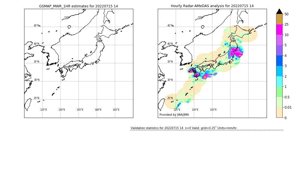 GSMaP MWR validation image. 2022/07/15 14