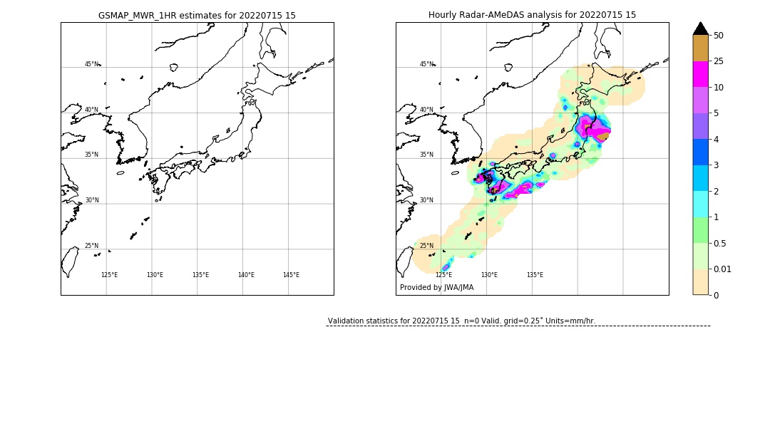 GSMaP MWR validation image. 2022/07/15 15