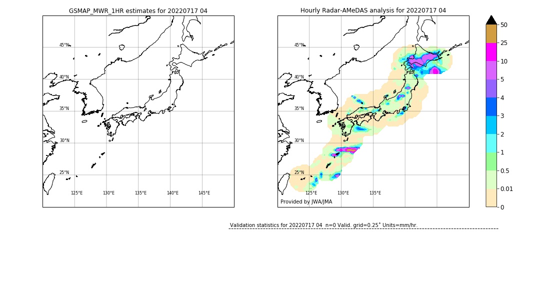 GSMaP MWR validation image. 2022/07/17 04