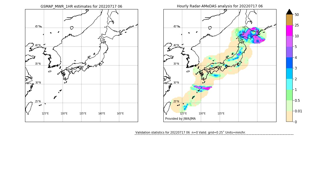 GSMaP MWR validation image. 2022/07/17 06