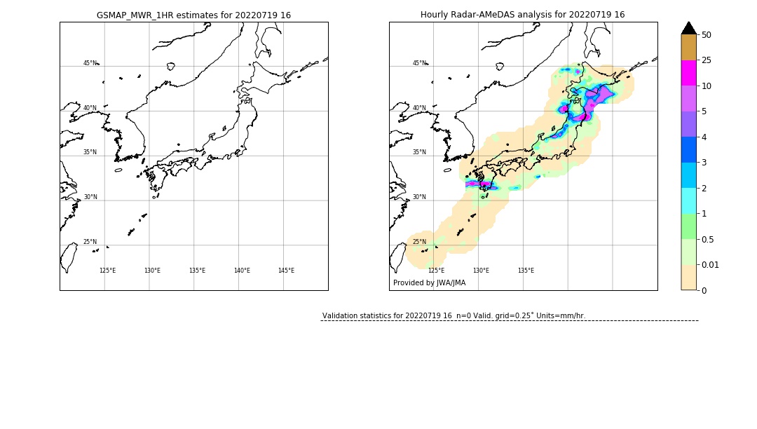 GSMaP MWR validation image. 2022/07/19 16